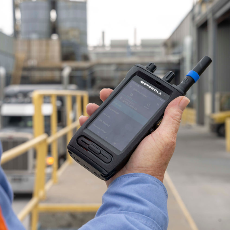 Man holding the Motorola ION