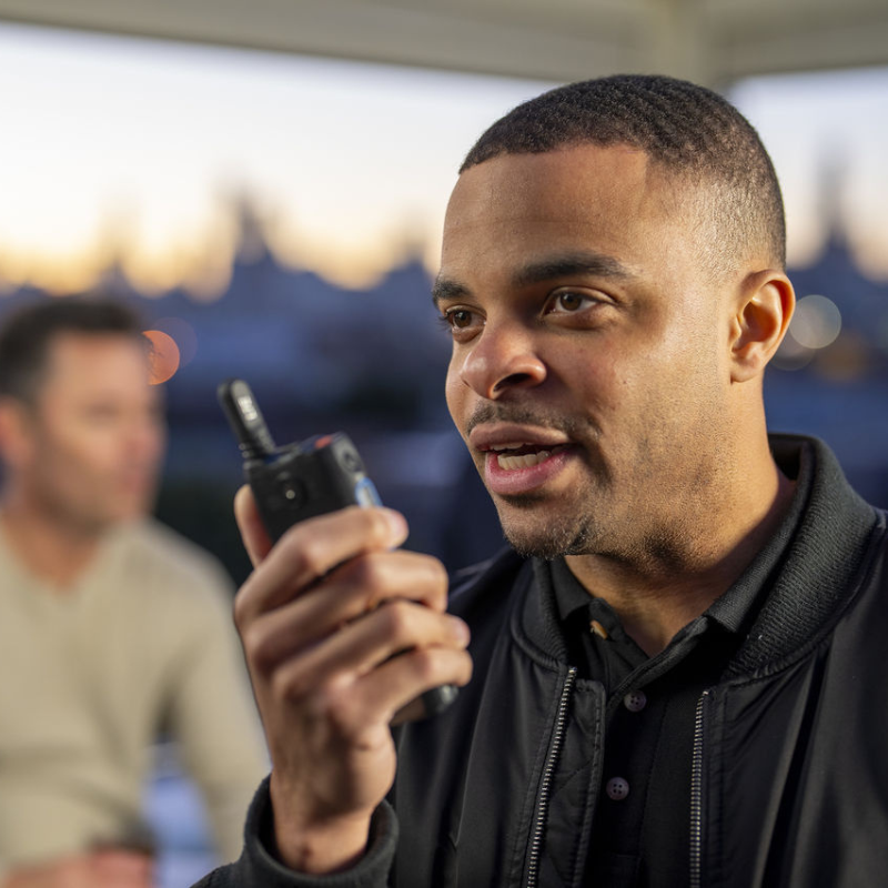 A man using the TLK100