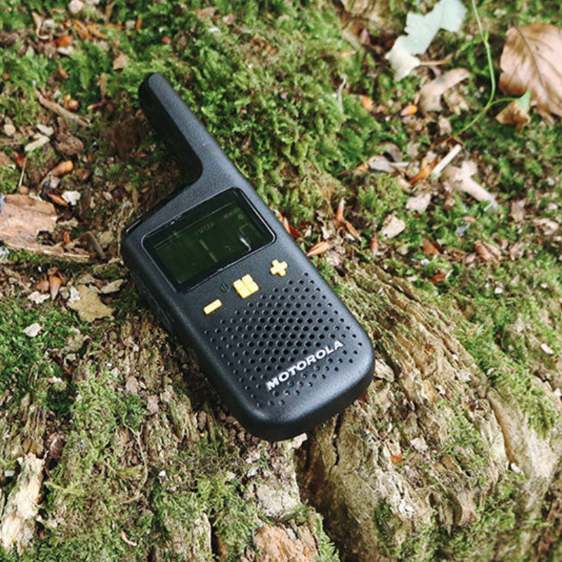 A Motorola XT185 on the ground in a forest
