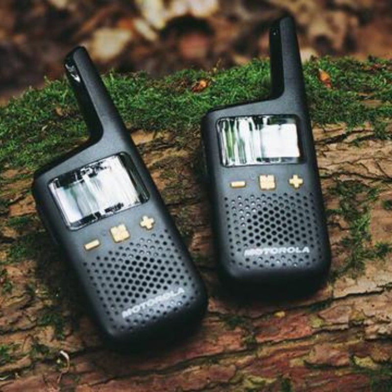 Two Motorola XT185's on a fallen down tree
