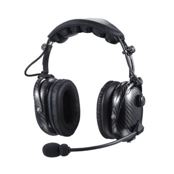Carbon Fibre Lightweight Noise Cancelling Headset With Boom Microphone and PTT Button
