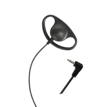 D-Shape Listen Only Earpiece with 3.5mm Right Angle Jack Plug