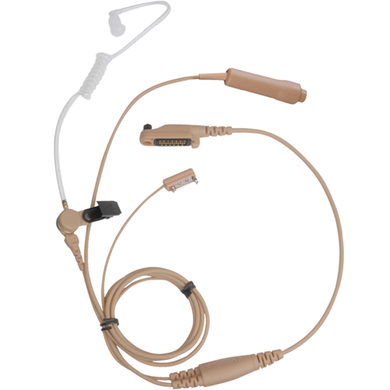 Hytera EAN21-P 3-wire Surveillance Earpiece with Transparent Acoustic Tube.