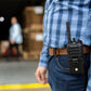 Man with a Motorola R2 on his belt
