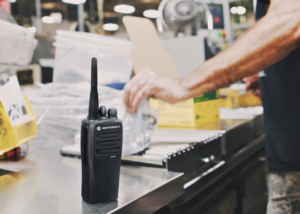 Motorola DP1400 on work top