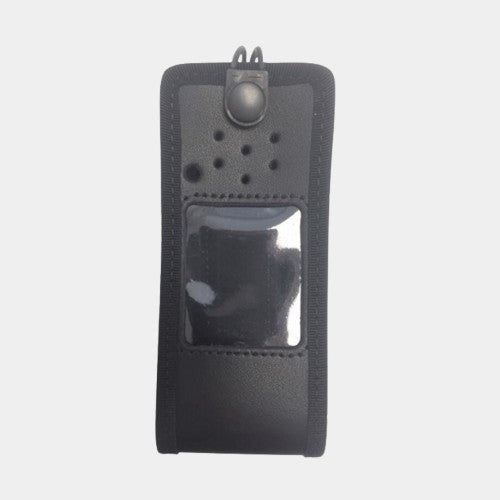 Economy Range Soft Leather Case with D-Rings and Sprung Belt Clip, Motorola DP4600/e series.