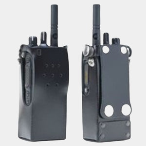 Economy Range Hard Leather Case with D-Rings and Belt Loop, R7 NKP Large Batt.