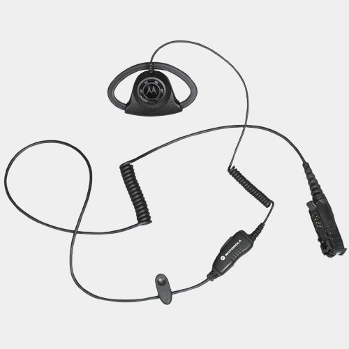 Motorola PMLN6757A Adjustable D-Shape Earpiece with Inline Microphone and PTT.