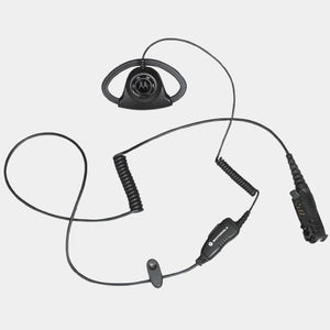 Motorola PMLN6757A Adjustable D-Shape Earpiece with Inline Microphone and PTT.