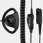 Motorola PMLN6757A Adjustable D-Shape Earpiece with Inline Microphone and PTT.