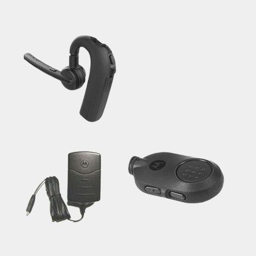 Motorola Bluetooth PTT Button and Wireless Earpiece Kit.